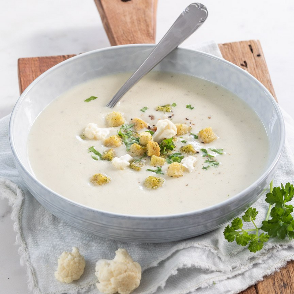 Bloemkoolsoep met pesto