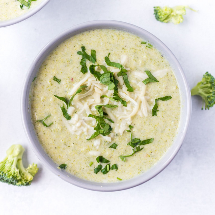 Broccolisoep met zoete aardappel