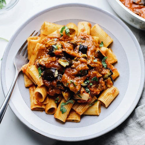 Volkoren pasta met creamy tomato